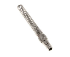 Nickel-plated Brass DN 7.2 (Euro) Air Coupling Plug 8x10 mm Union Nut Bend-Protect