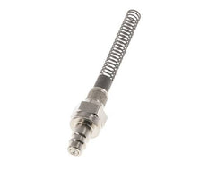Nickel-plated Brass DN 7.2 (Euro) Air Coupling Plug 6x8 mm Union Nut Bend-Protect Double Shut-Off