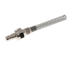 Nickel-plated Brass DN 7.2 (Euro) Air Coupling Plug 6x8 mm Union Nut Bend-Protect Double Shut-Off