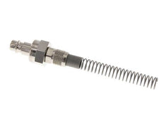 Nickel-plated Brass DN 7.2 (Euro) Air Coupling Plug 6x8 mm Union Nut Bend-Protect Double Shut-Off