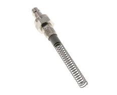 Nickel-plated Brass DN 7.2 (Euro) Air Coupling Plug 6x8 mm Union Nut Bend-Protect Double Shut-Off