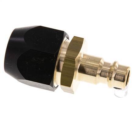 Brass DN 7.2 (Euro) Air Coupling Plug 10x16 mm Union Nut