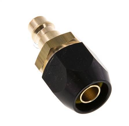 Brass DN 7.2 (Euro) Air Coupling Plug 10x16 mm Union Nut
