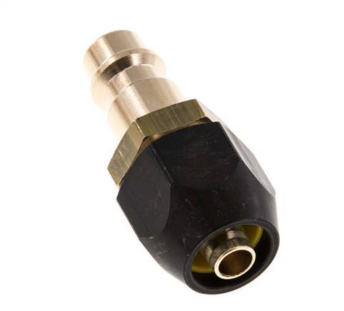 Brass DN 7.2 (Euro) Air Coupling Plug 6x12 mm Union Nut