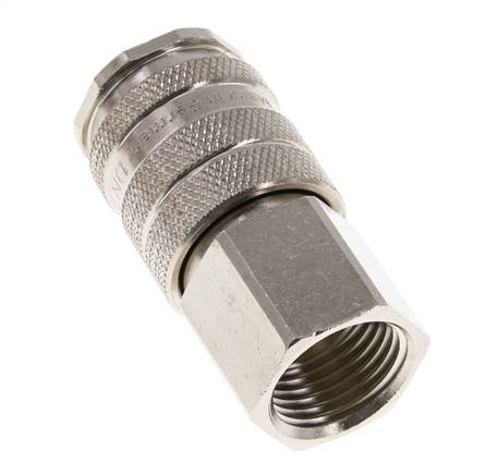 Nickel-plated Brass DN 10 Air Coupling Socket G 1/4 inch Female