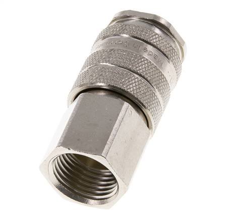 Nickel-plated Brass DN 10 Air Coupling Socket G 1/4 inch Female