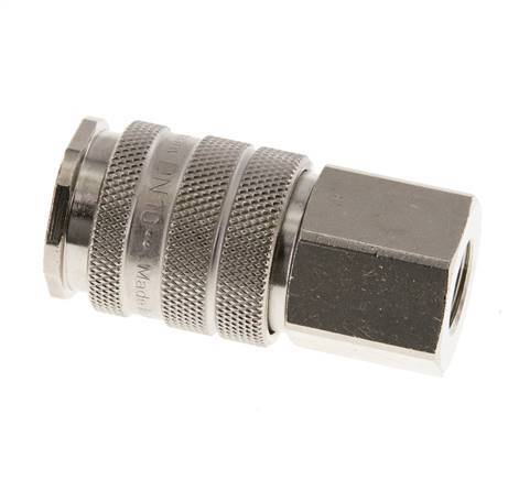 Nickel-plated Brass DN 10 Air Coupling Socket G 1/4 inch Female