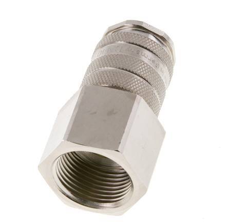 Nickel-plated Brass DN 10 Air Coupling Socket G 3/4 inch Female