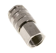 Nickel-plated Brass DN 10 Air Coupling Socket G 1/2 inch Female Double Shut-Off
