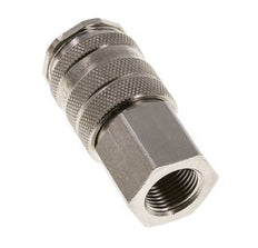 Nickel-plated Brass DN 10 Air Coupling Socket G 3/8 inch Female Double Shut-Off