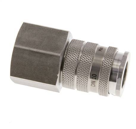 Stainless steel DN 10 Air Coupling Socket G 3/4 inch Female Double Shut-Off