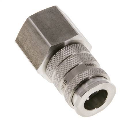 Stainless steel DN 10 Air Coupling Socket G 3/4 inch Female Double Shut-Off