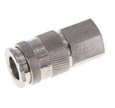 Stainless Steel 316L DN 10 Air Coupling Socket G 3/8 inch Female Double Shut-Off