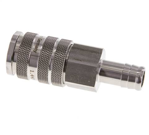Stainless Steel 316L DN 10 Air Coupling Socket 19 mm Hose Pillar