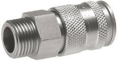 Nickel-plated Brass DN 10 Air Coupling Socket R 3/8 inch Male