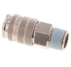 Nickel-plated Brass DN 10 Air Coupling Socket R 1/2 inch Male Double Shut-Off