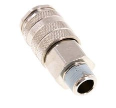 Nickel-plated Brass DN 10 Air Coupling Socket R 3/8 inch Male Double Shut-Off