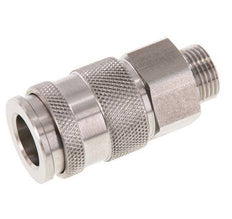 Stainless steel DN 10 Air Coupling Socket G 3/8 inch Male Double Shut-Off