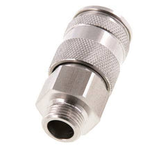 Stainless steel DN 10 Air Coupling Socket G 3/8 inch Male Double Shut-Off