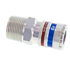 Steel/brass DN 10.4 Safety Air Coupling Socket R 3/4 inch Male