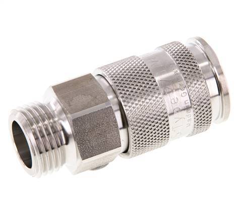 Stainless Steel 316L DN 10 Air Coupling Socket G 1/2 inch Male