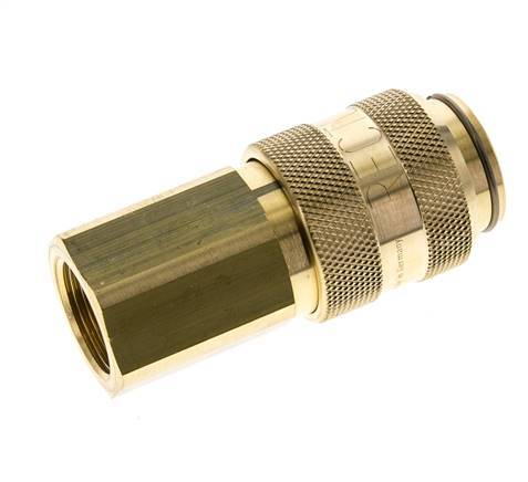 Brass DN 15 Air Coupling Socket G 3/4 inch Female Double Shut-Off