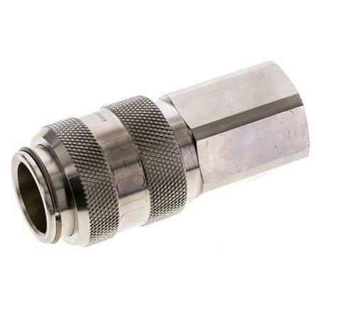 Nickel-plated Brass DN 15 Air Coupling Socket G 1/2 inch Female Double Shut-Off
