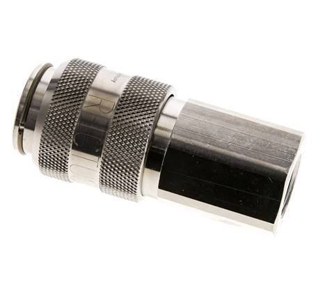 Nickel-plated Brass DN 15 Air Coupling Socket G 1/2 inch Female Double Shut-Off
