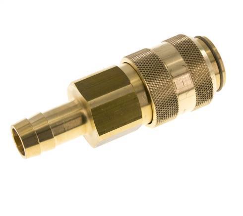 Brass DN 15 Air Coupling Socket 19 mm Hose Pillar Double Shut-Off