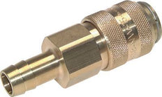Nickel-plated Brass DN 15 Air Coupling Socket 25 mm Hose Pillar Double Shut-Off