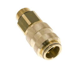 Brass DN 15 Air Coupling Socket G 3/4 inch Male Double Shut-Off