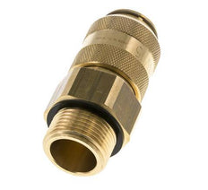 Brass DN 15 Air Coupling Socket G 1 inch Male Double Shut-Off