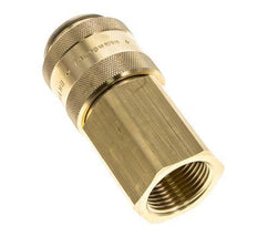 Brass DN 19 Air Coupling Socket G 1 inch Female Double Shut-Off