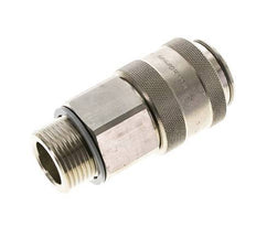 Nickel-plated Brass DN 19 Air Coupling Socket G 1 inch Male Double Shut-Off