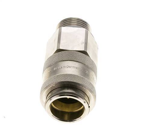 Nickel-plated Brass DN 19 Air Coupling Socket G 1 inch Male Double Shut-Off