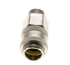 Nickel-plated Brass DN 19 Air Coupling Socket G 1 inch Male Double Shut-Off