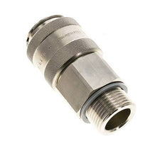 Nickel-plated Brass DN 19 Air Coupling Socket G 1 inch Male Double Shut-Off