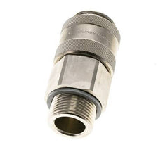 Nickel-plated Brass DN 19 Air Coupling Socket G 1 inch Male Double Shut-Off