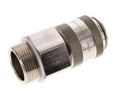 Nickel-plated Brass DN 19 Air Coupling Socket G 1 1/4 inch Male Double Shut-Off
