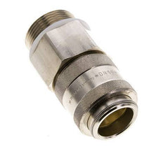 Nickel-plated Brass DN 19 Air Coupling Socket G 1 1/4 inch Male Double Shut-Off