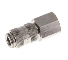 Nickel-plated Brass DN 2.7 (Micro) Air Coupling Socket G 1/8 inch Female Double Shut-Off