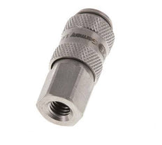 Stainless steel DN 2.7 (Micro) Air Coupling Socket M5 Female Double Shut-Off