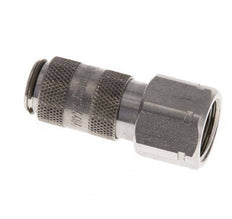 Stainless Steel 316L DN 2.7 (Micro) Air Coupling Socket G 1/8 inch Female Double Shut-Off