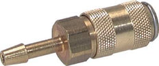 Brass DN 2.7 (Micro) Air Coupling Socket 3 mm Hose Pillar Double Shut-Off