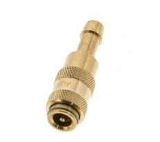Brass DN 2.7 (Micro) Air Coupling Socket 5 mm Hose Pillar Double Shut-Off