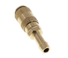 Brass DN 2.7 (Micro) Air Coupling Socket 5 mm Hose Pillar Double Shut-Off