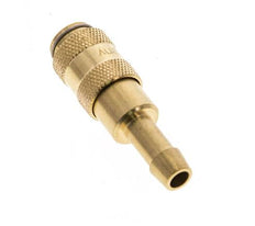 Brass DN 2.7 (Micro) Air Coupling Socket 5 mm Hose Pillar Double Shut-Off