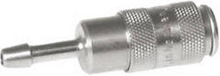 Nickel-plated Brass DN 2.7 (Micro) Air Coupling Socket 4 mm Hose Pillar