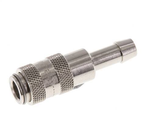 Nickel-plated Brass DN 2.7 (Micro) Air Coupling Socket 5 mm Hose Pillar