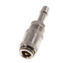 Nickel-plated Brass DN 2.7 (Micro) Air Coupling Socket 4 mm Hose Pillar Double Shut-Off